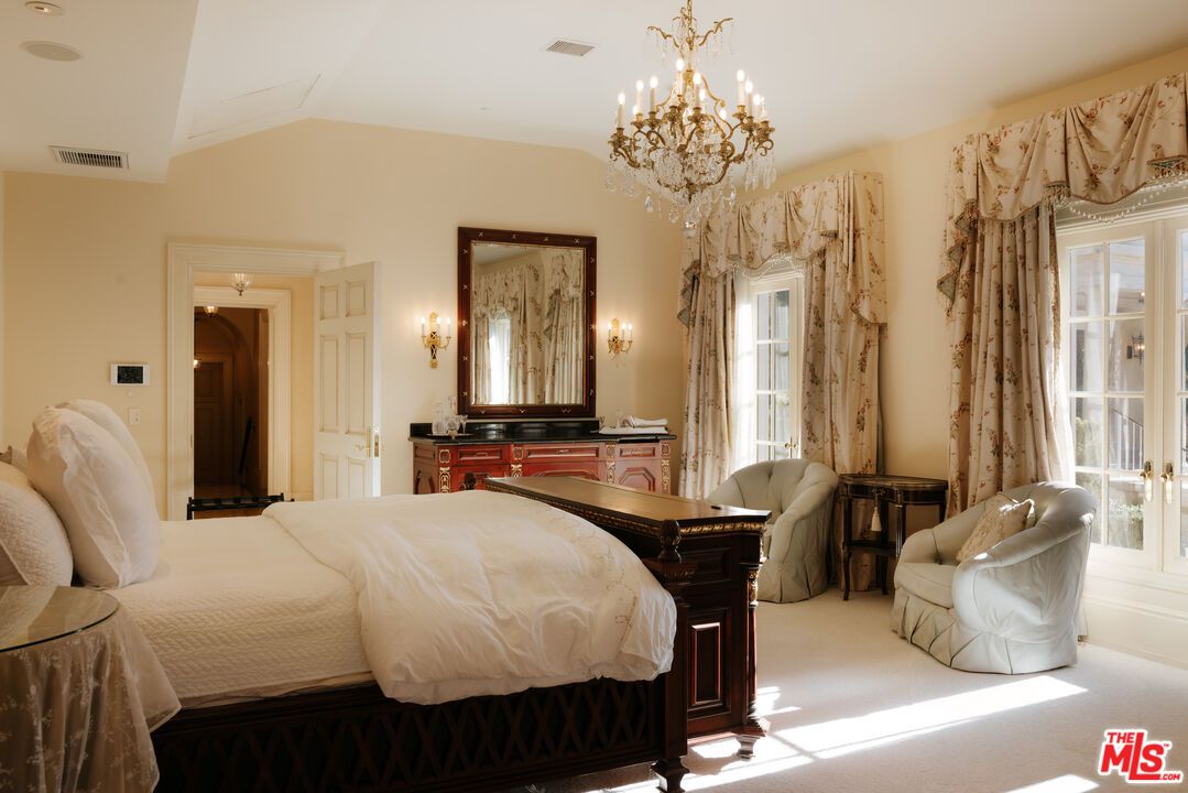 Bedroom, Chandelier, Interior
