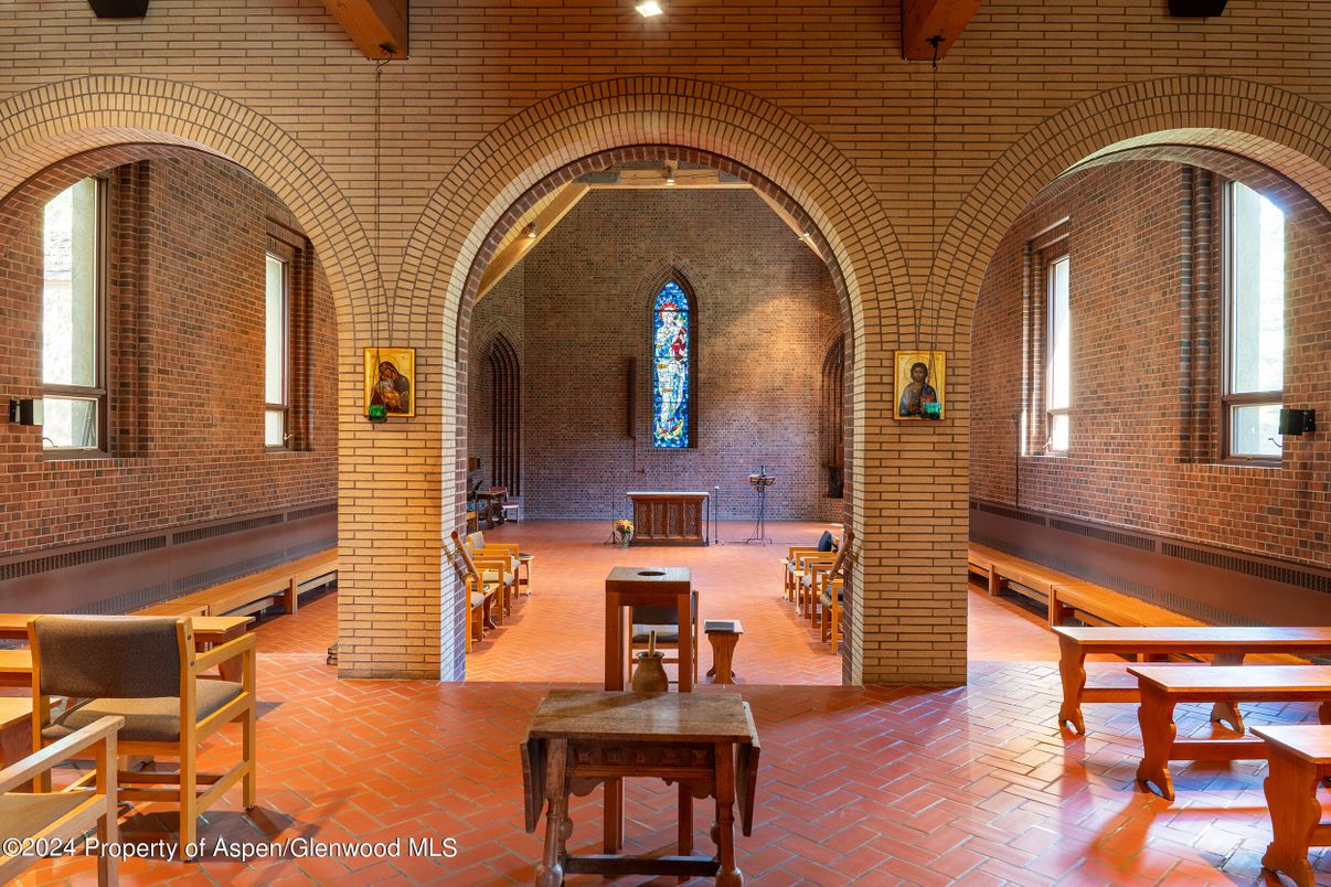 Interior, Stone Walls, Wooden Beams
