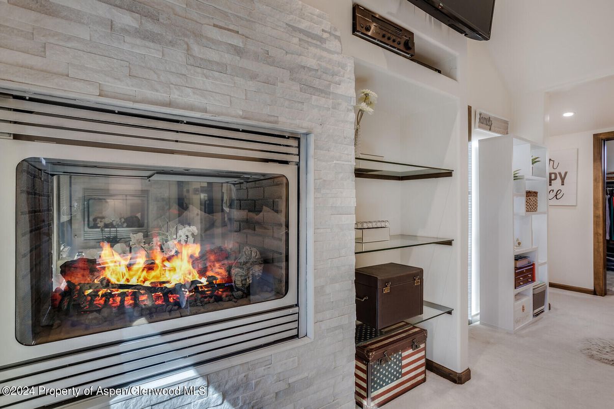 Fireplace, Interior, Stone Walls