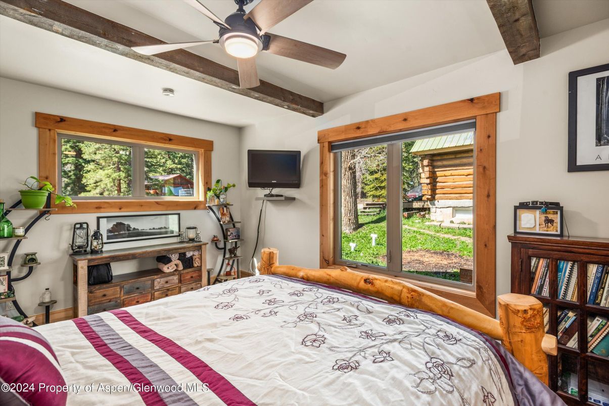 Bedroom, Interior, Wooden Beams
