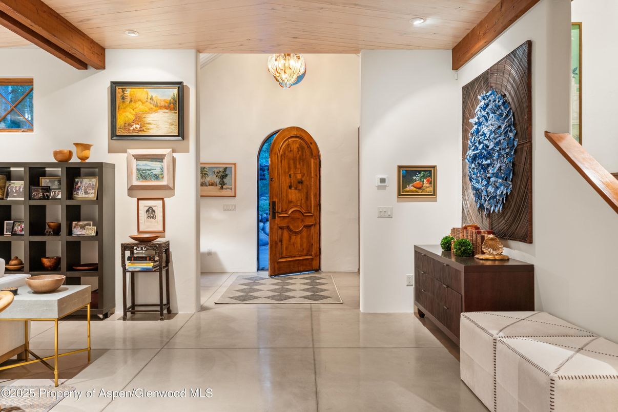 Interior, Recessed Lighting, Wooden Beams