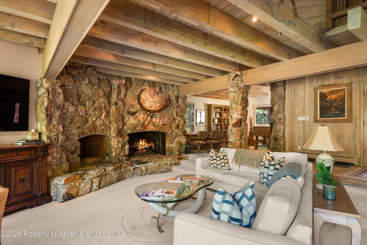 Fireplace, Interior, Living room, Stone Walls, Wooden Beams, Wooden Ceilings