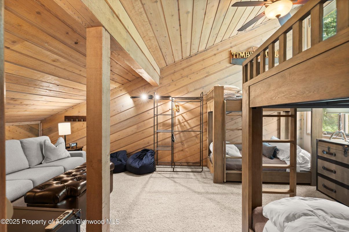 Bedroom, Interior, Wooden Ceilings, Wooden Walls