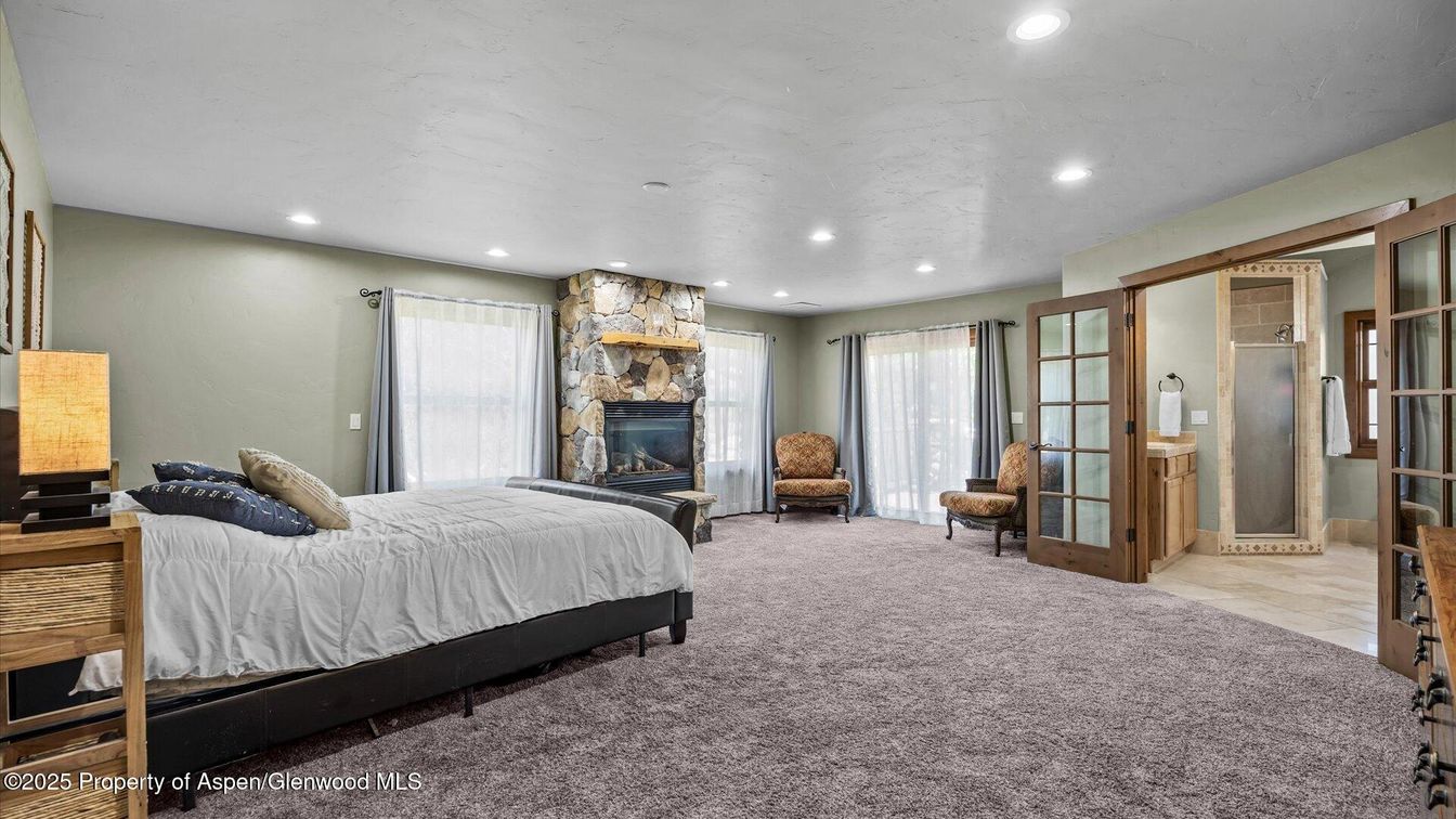 Bedroom, Fireplace, Interior, Recessed Lighting
