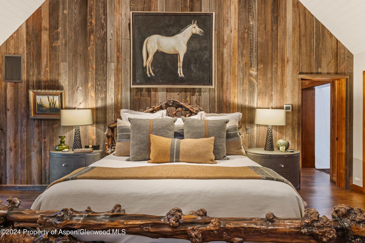 Bedroom, Interior, Wood Texture Flooring, Wooden Walls