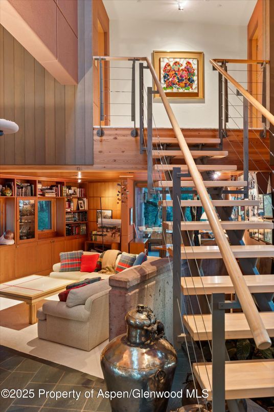 Interior, Living room, Wooden Walls