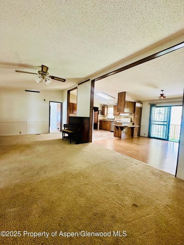 Empty room, Fireplace, Interior, Kitchen, Piano, Wood Texture Flooring
