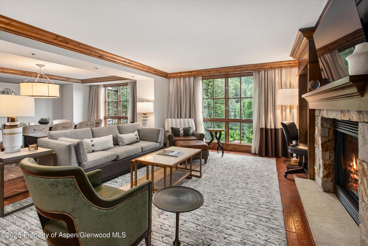 Fireplace, Interior, Living room, Pendant Lights, Wood Texture Flooring