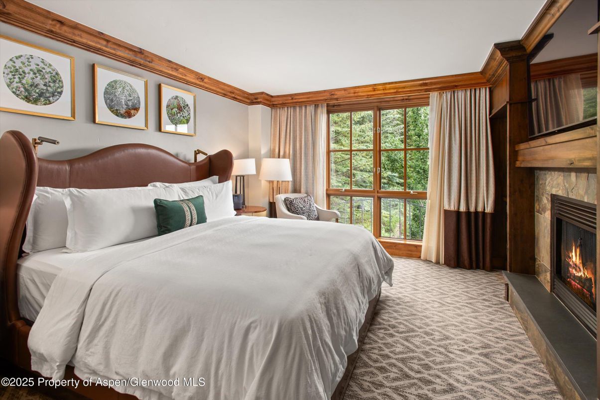 Bedroom, Fireplace, Interior