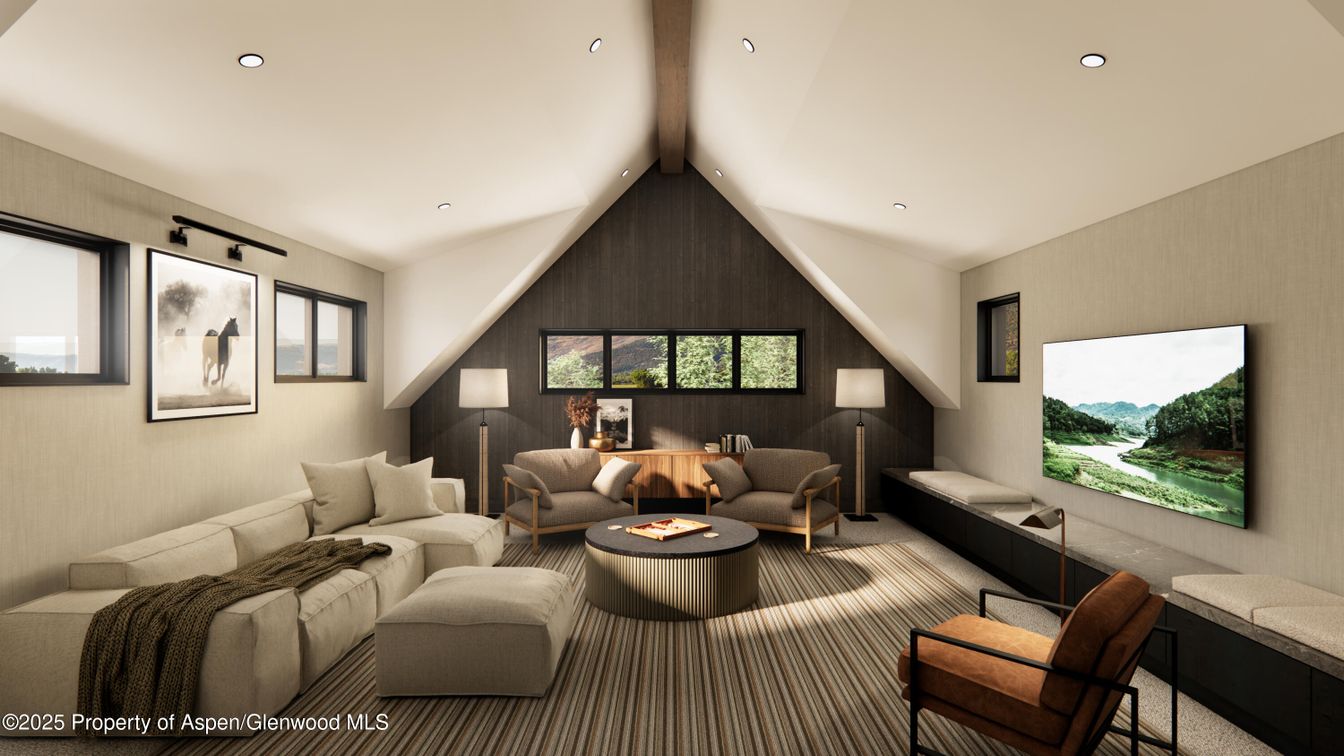 Interior, Living room, Recessed Lighting