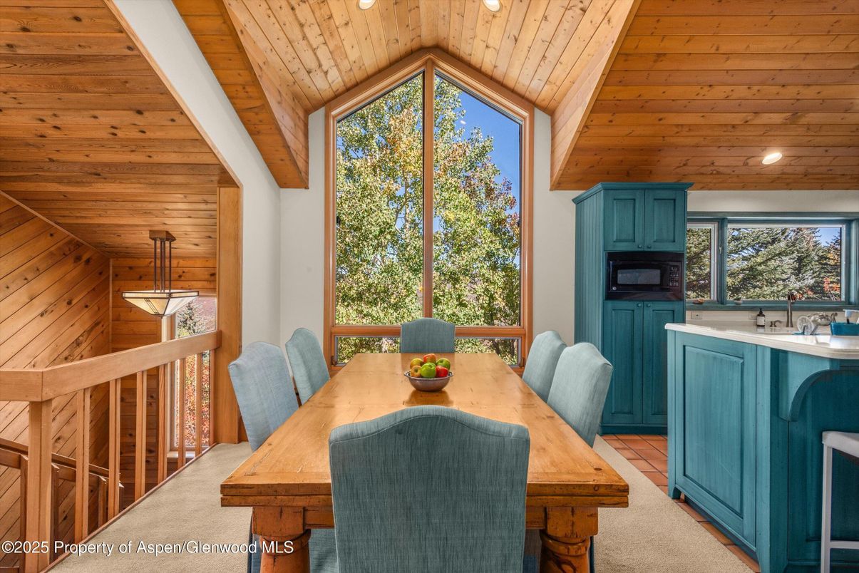 Dining room, Interior, Recessed Lighting, Wooden Ceilings