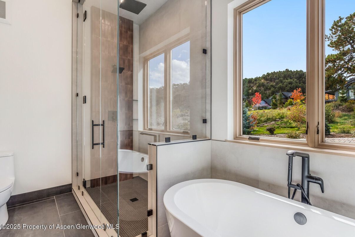 Bathroom, Free Standing Baths, Glass Shower, Interior