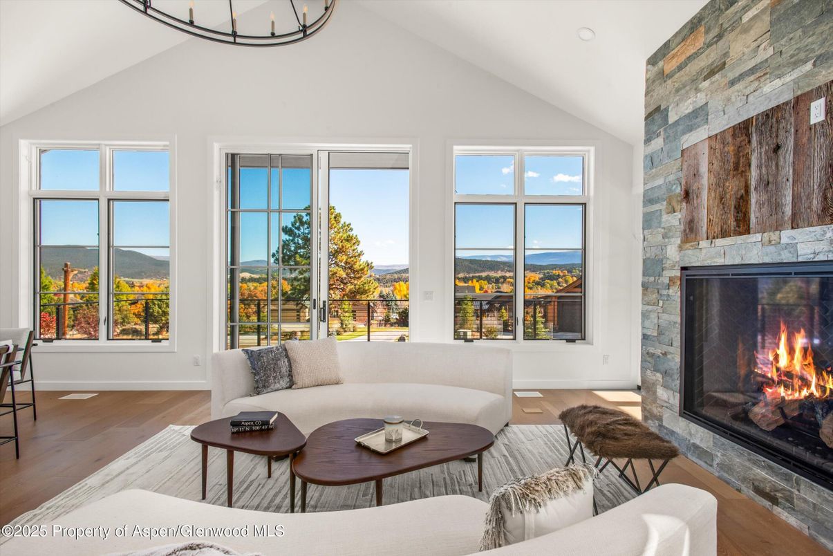 Fireplace, Interior, Living room, Stone Walls, Wood Texture Flooring