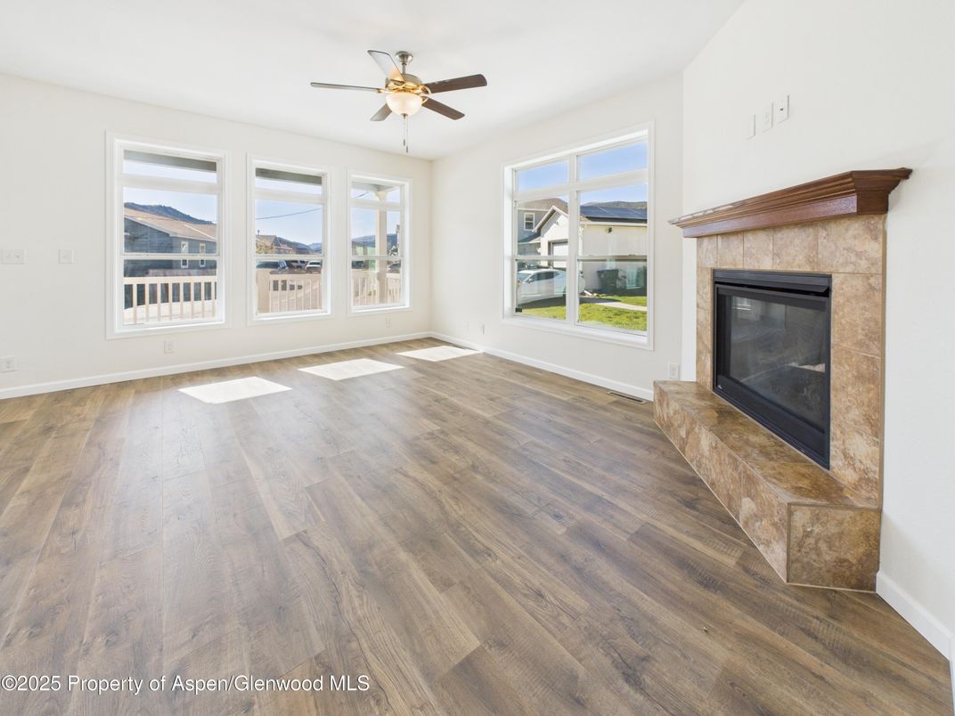 Empty room, Fireplace, Interior, Wood Texture Flooring
