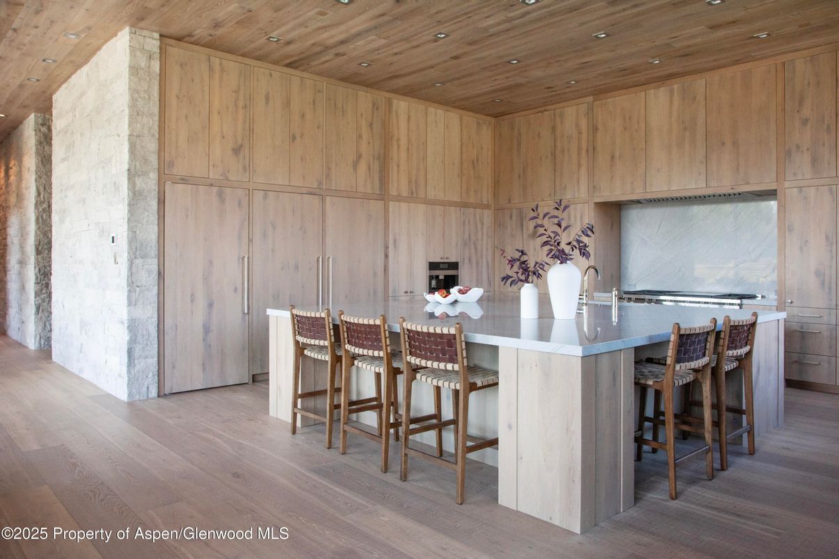 Interior, Kitchen, Recessed Lighting, Wooden Ceilings, Wood Texture Flooring, Wooden Walls