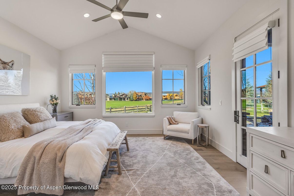 Bedroom, Interior, Recessed Lighting, Water, Wood Texture Flooring