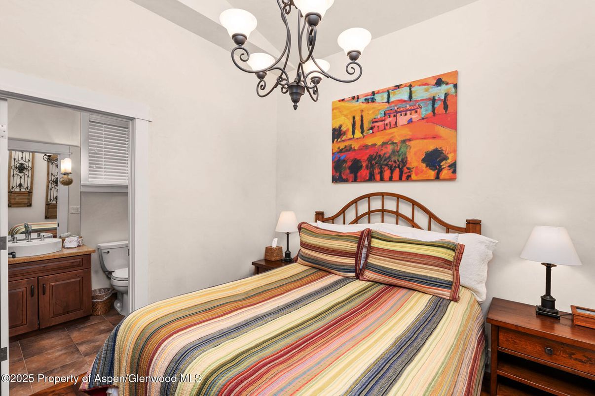Bedroom, Chandelier, Interior
