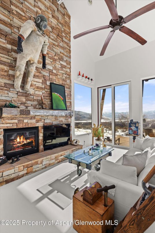 Fireplace, Interior, Living room, Stone Walls