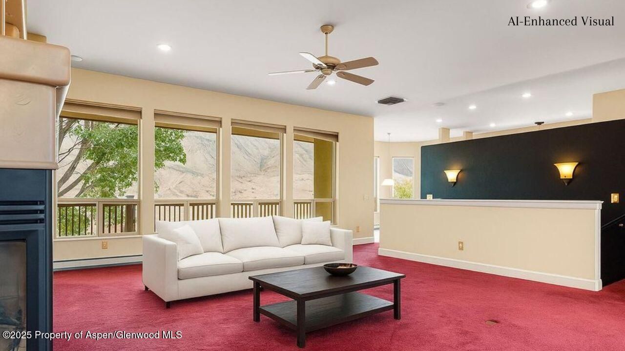 Fireplace, Interior, Living room, Recessed Lighting