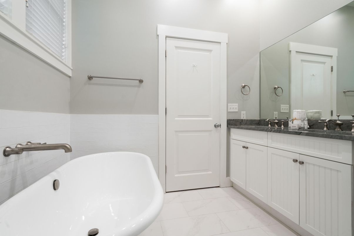 Bathroom, Dual Sink Vanities, Free Standing Baths, Interior, Marble