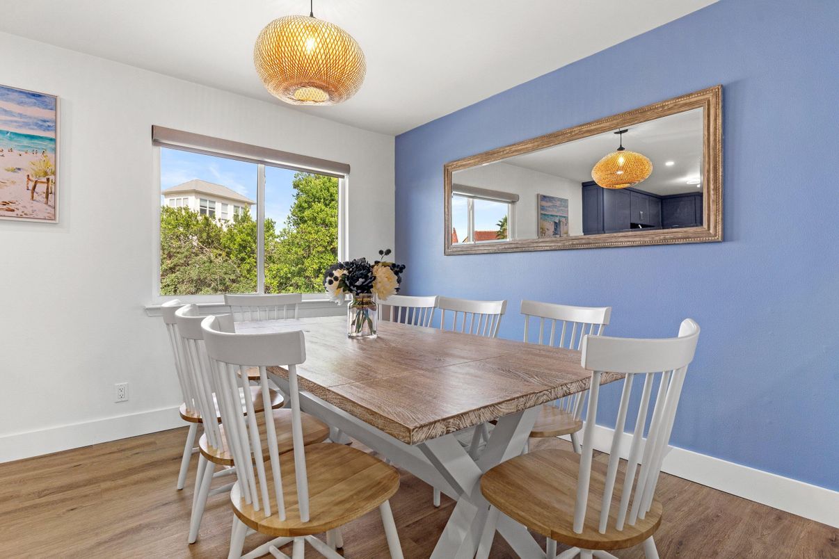 Dining room, Interior, Wood Texture Flooring