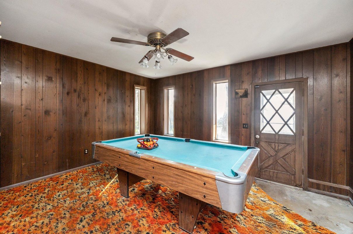 Billiard Table, Game Room, Interior, Wooden Walls