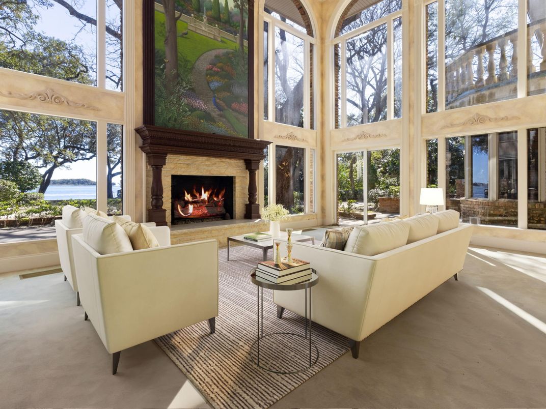 Fireplace, Interior, Living room, Sun Room
