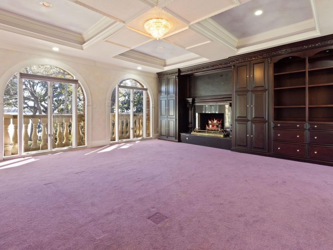 Chandelier, Empty room, Fireplace, Interior, Recessed Lighting