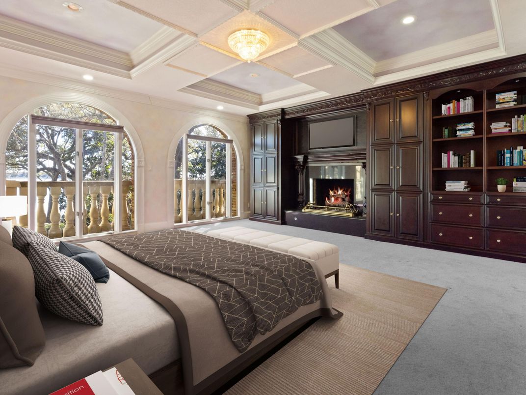Bedroom, Fireplace, Interior, Recessed Lighting