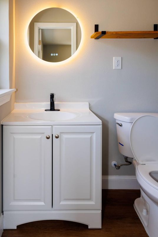 Bathroom, Interior, Wood Texture Flooring