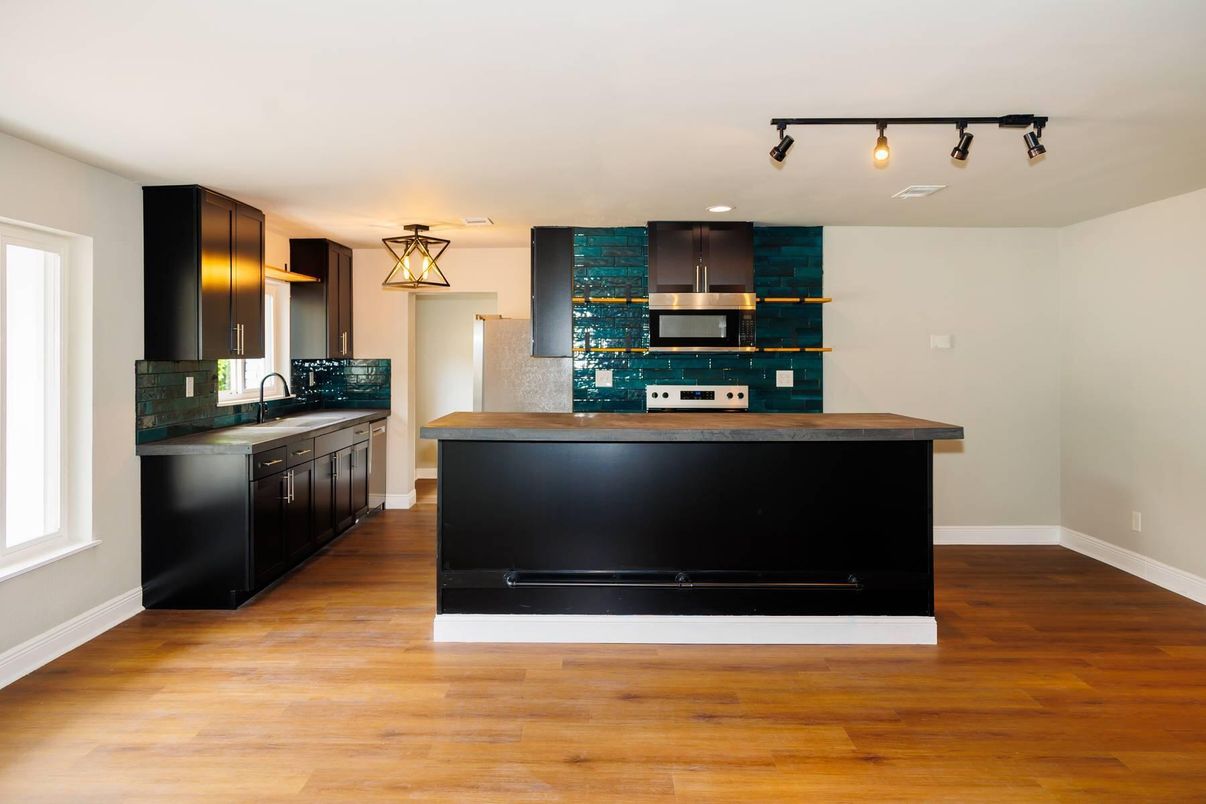Interior, Kitchen, Wood Texture Flooring
