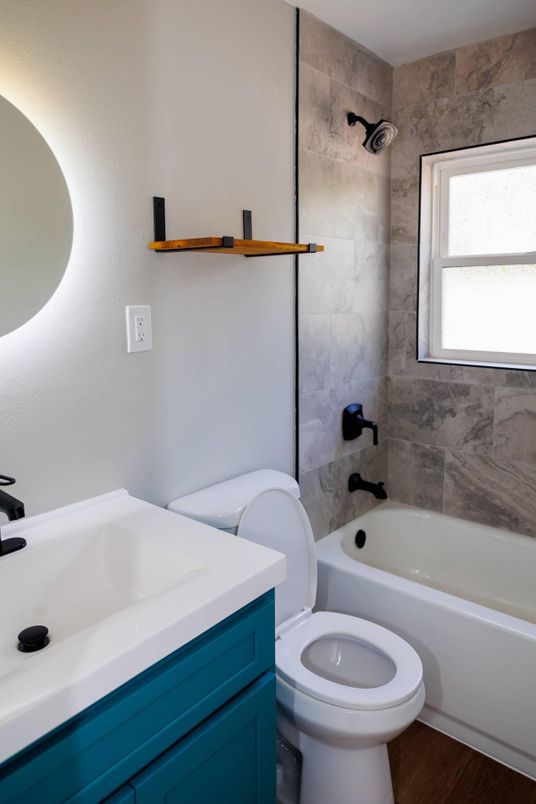 Bathroom, Interior, Wood Texture Flooring