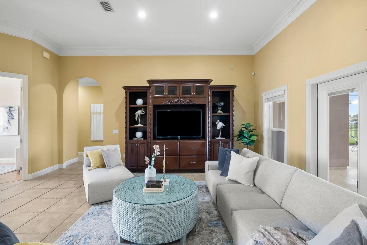 Interior, Living room, Recessed Lighting