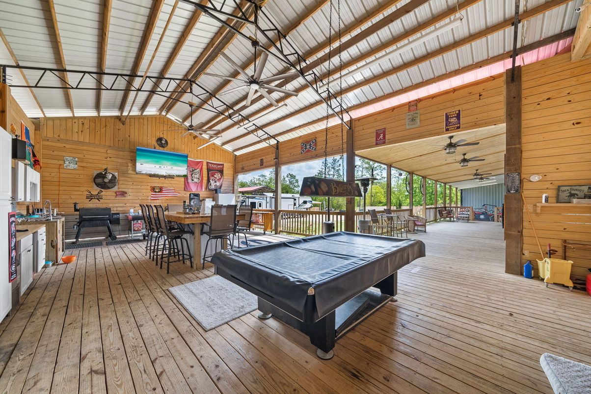 Billiard Table, Dining room, Game Room, Interior, Wood Texture Flooring, Wooden Walls