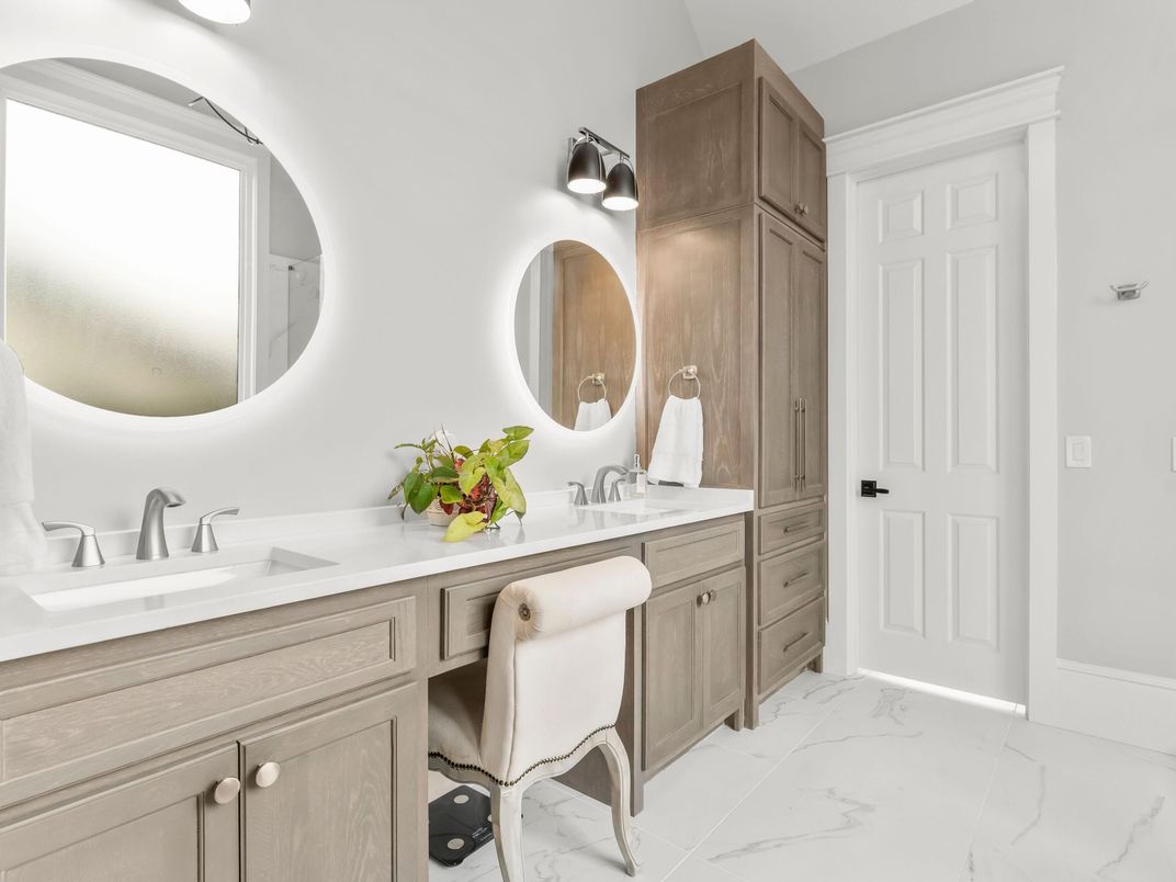 Bathroom, Dual Sink Vanities, Interior, Marble