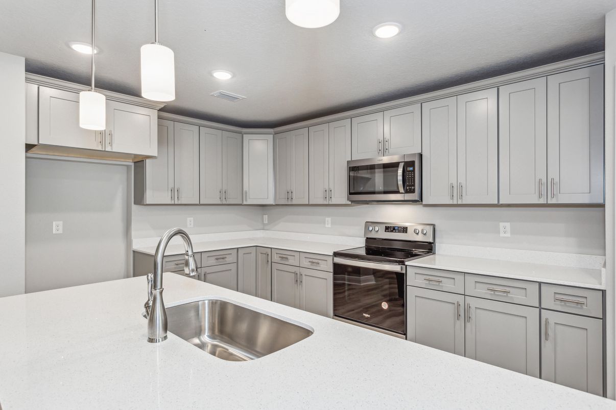 Interior, Kitchen, Pendant Lights, Recessed Lighting, Stainless Steel Appliances