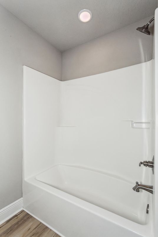 Bathroom, Interior, Recessed Lighting, Wood Texture Flooring