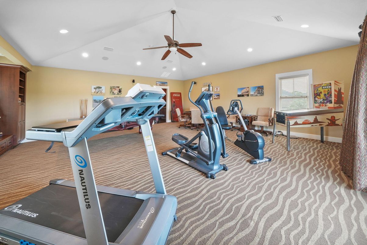Fitness Equipment, Interior, Recessed Lighting