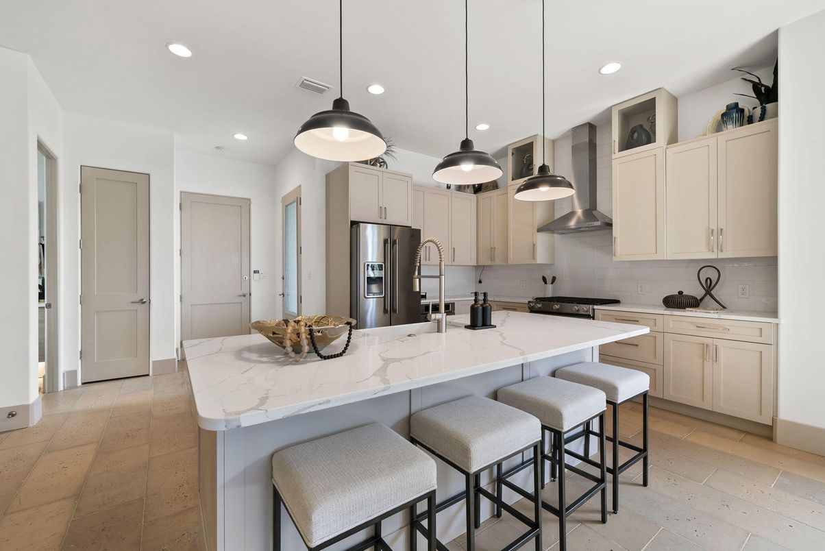 Interior, Kitchen, Pendant Lights, Recessed Lighting, Stainless Steel Appliances