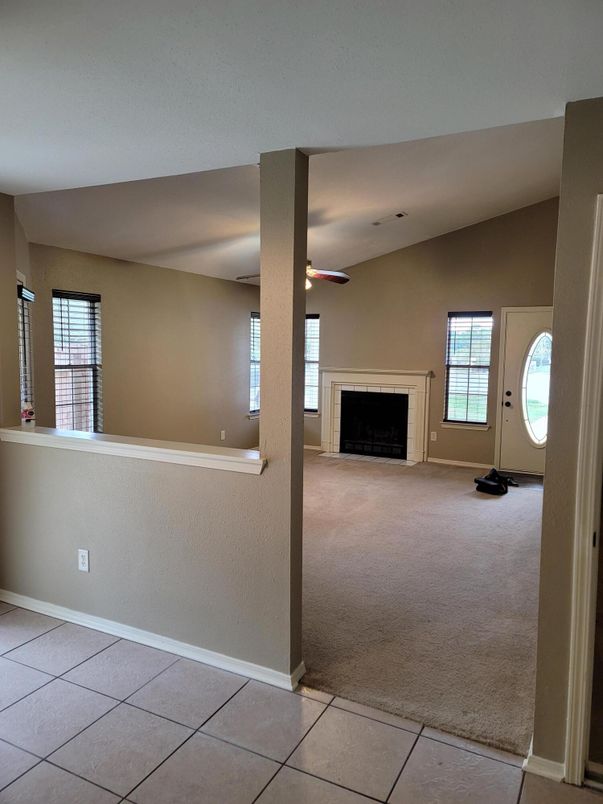 Empty room, Fireplace, Interior