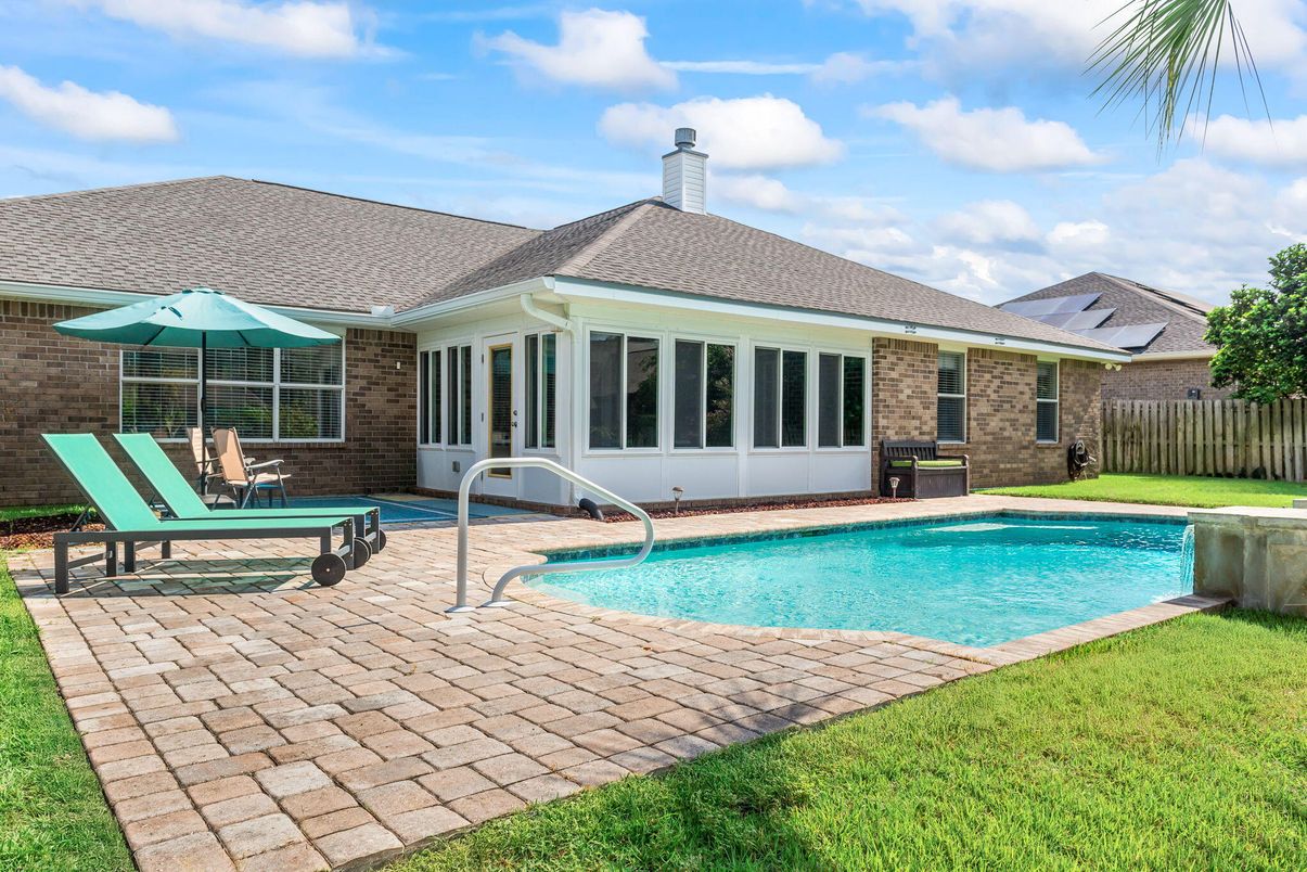 Exterior, Pool, Solar Panels