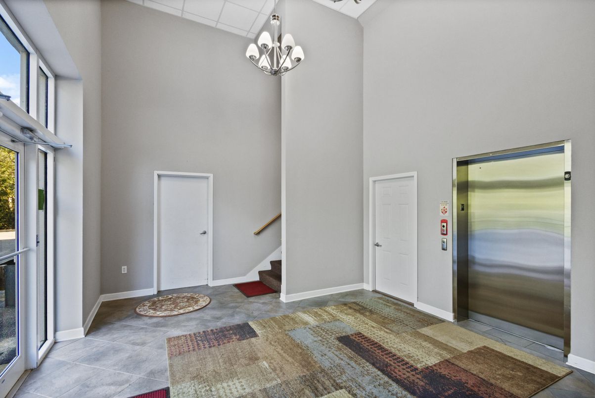 Chandelier, Elevator, Interior
