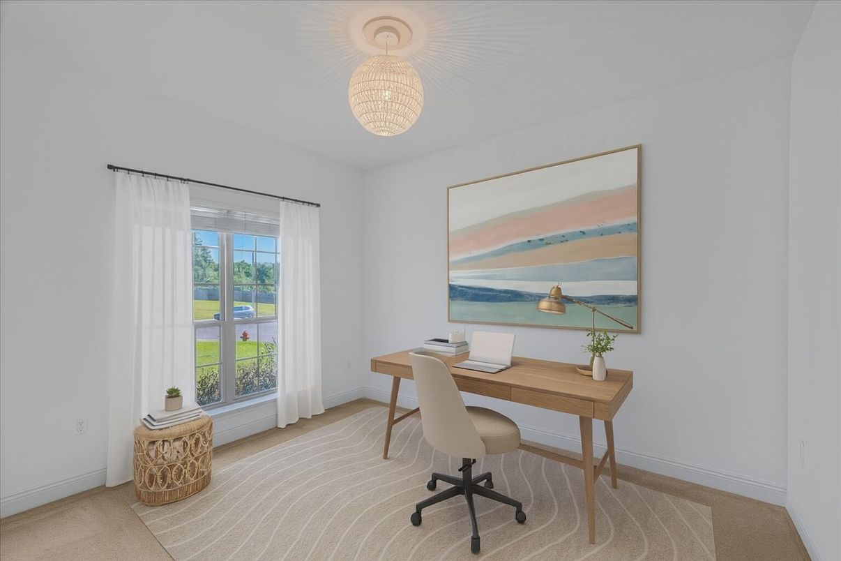 Chandelier, Home Office, Interior
