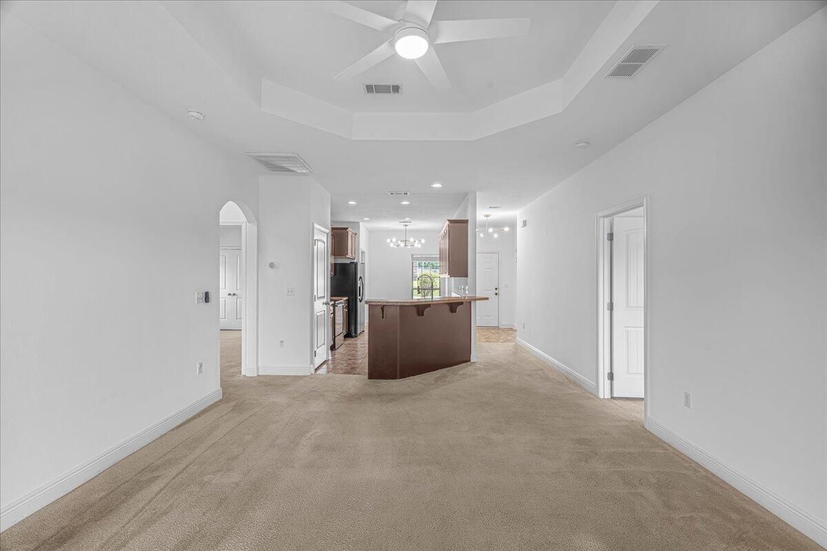Empty room, Interior, Kitchen, Recessed Lighting