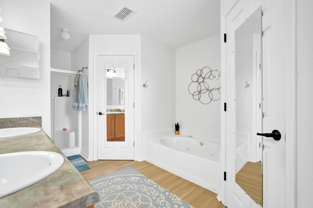 Bathroom, Interior, Wood Texture Flooring