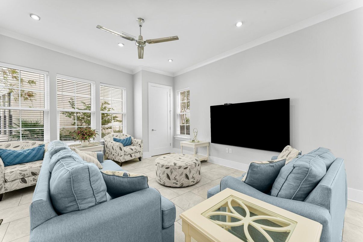 Interior, Living room, Recessed Lighting