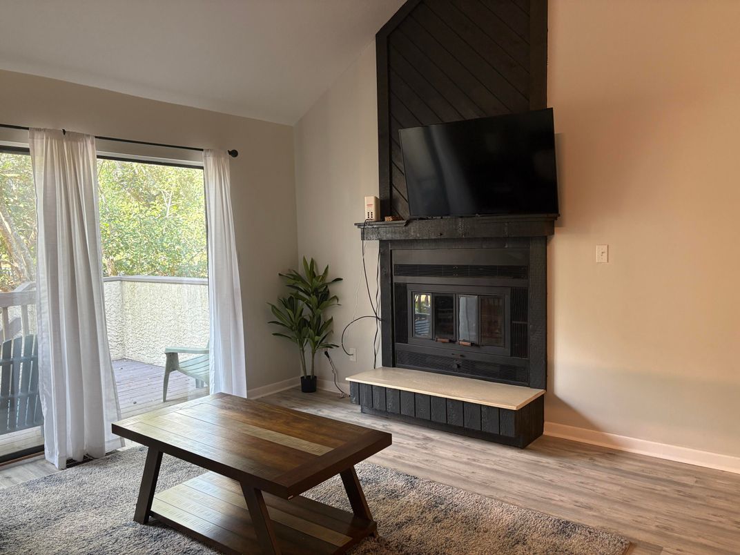 Fireplace, Interior, Wood Texture Flooring