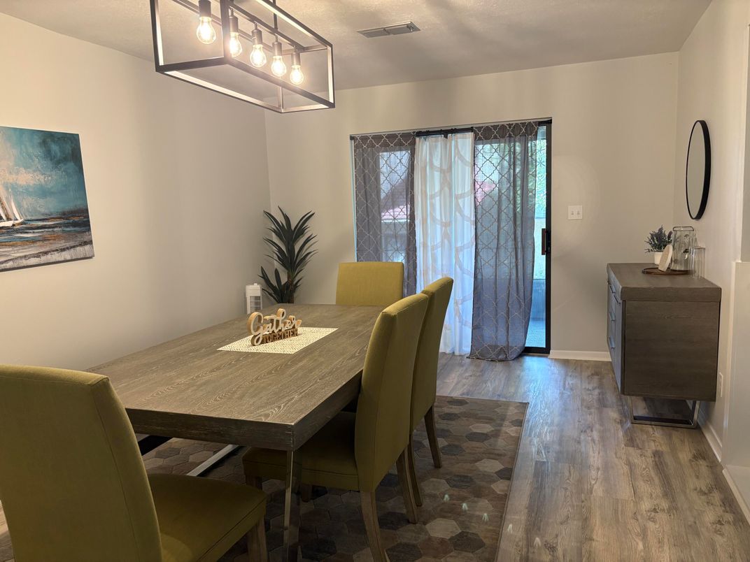 Dining room, Interior, Wood Texture Flooring
