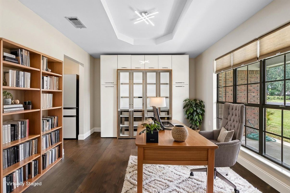 Home Office, Interior, Wood Texture Flooring