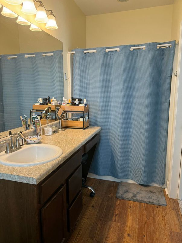 Bathroom, Interior, Wood Texture Flooring